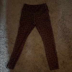Women's Brown Leopard Print High-Waist Leggings